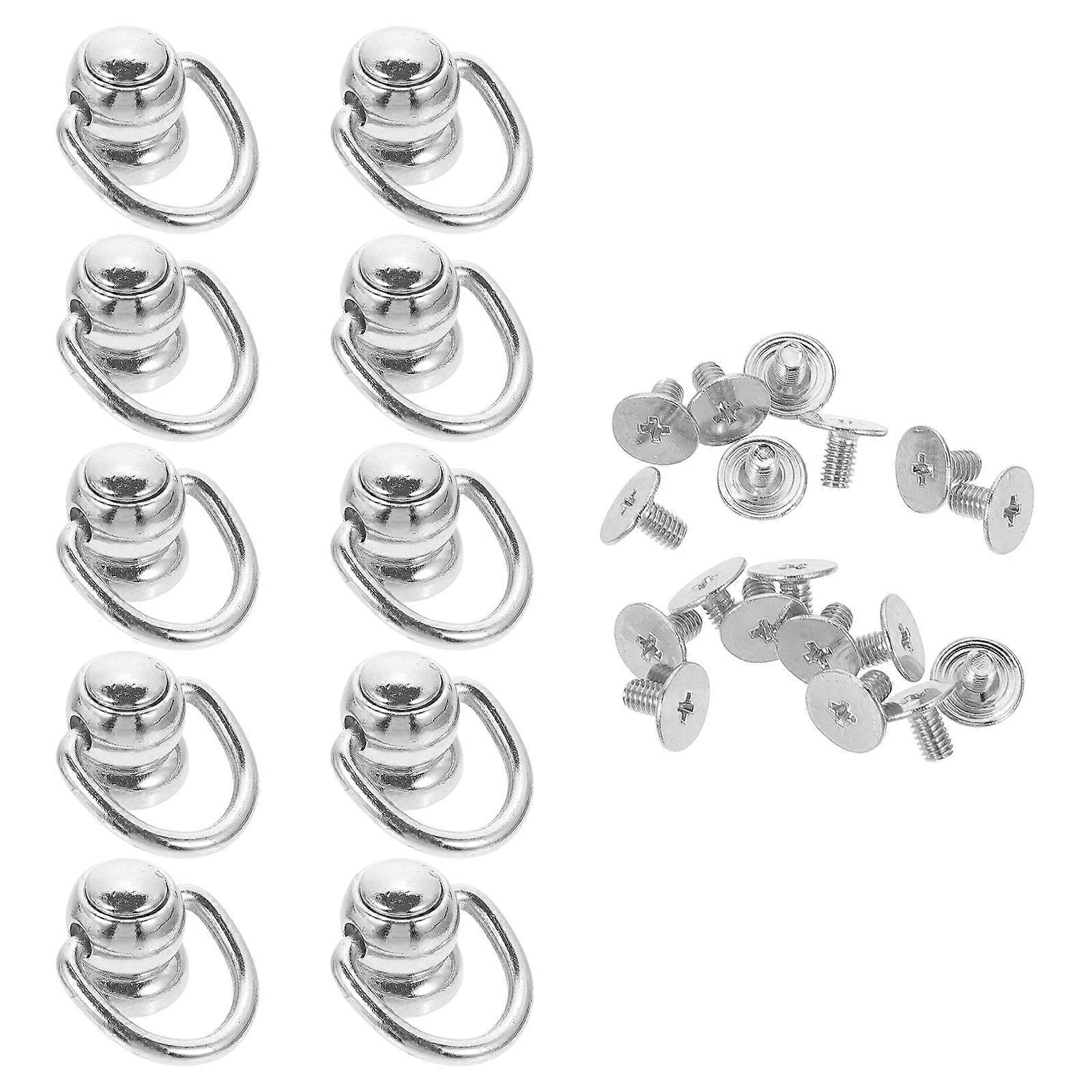 Bagagli Fibbie fai da te Borsa in metallo Fibbie decorative Stile semplice Viaggio 2,5x1,5 cm argento 10 pezzi