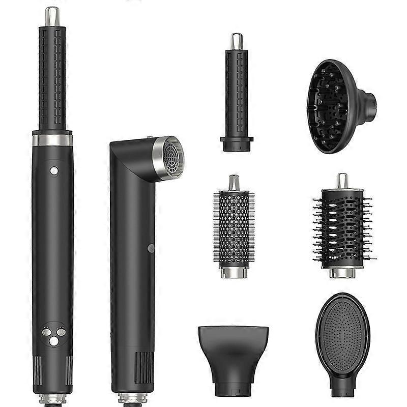 OHP WT64 6 IN 1 Folding Hot Air Comb Automatic High Speed Hair Dryer Set Black