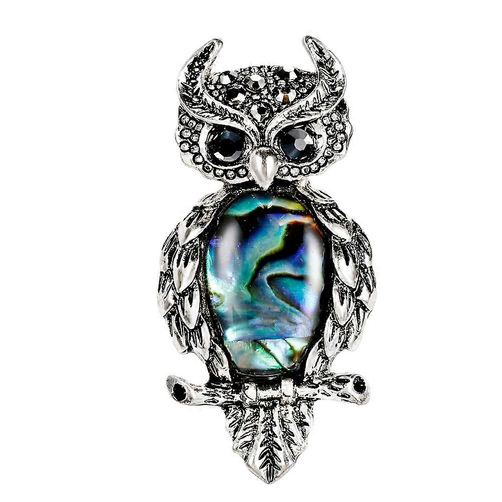 フクロウピンビンテージアニマルラペルピンフクロウ形状デザインマルチ.1 * 2cm頑丈なピン1セット