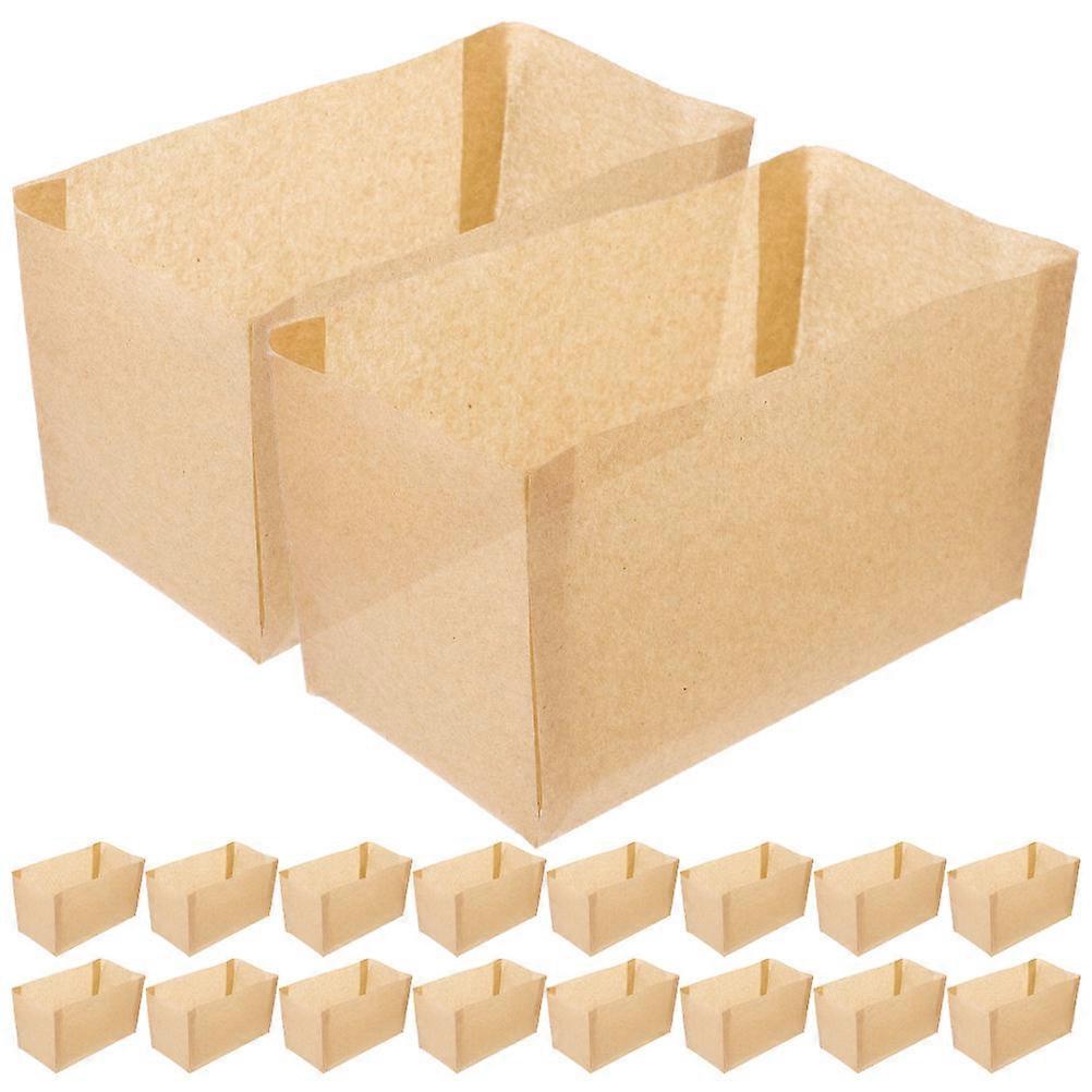 Cupcake Liners Paper Loaf Pan Liner For Home Use Khaki 15.50X8.00X8.00CM High Temperature Resistance 50Pcs