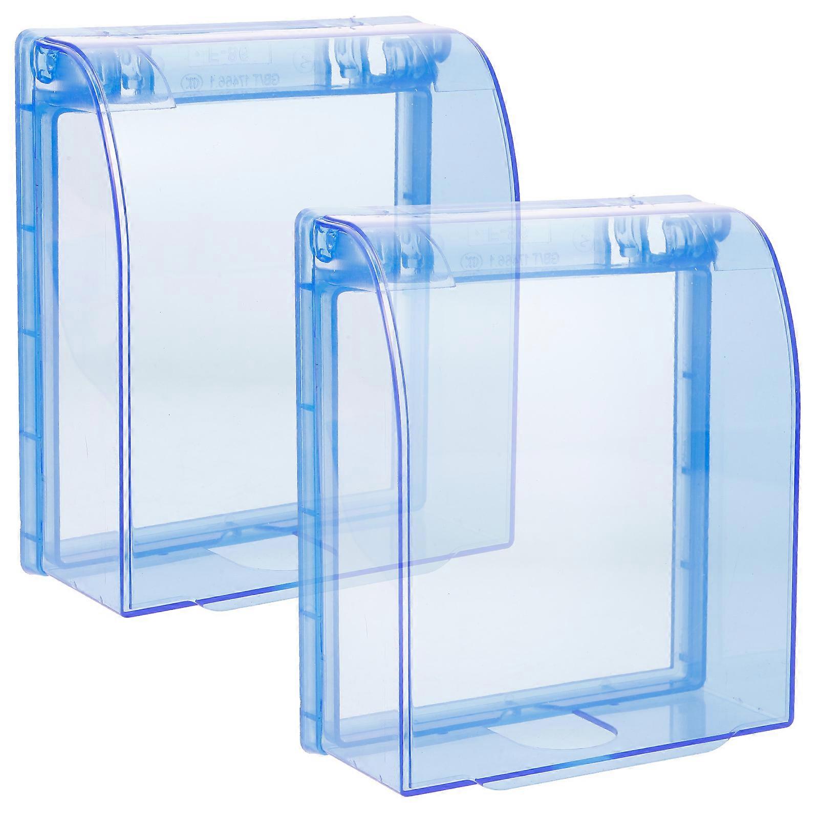 Self Adhesive Socket Outlet Covers 2PCS Protective Plug Covers for Bathroom & Kitchen Splash Protection Electrical Wall