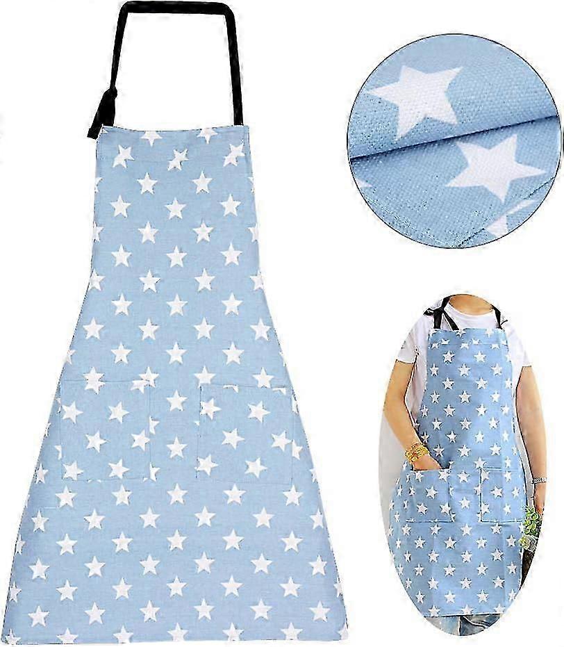 Adjustable Apron with Bag - Kitchen Bib Apron - Cooking Work Housework - Women's Apron