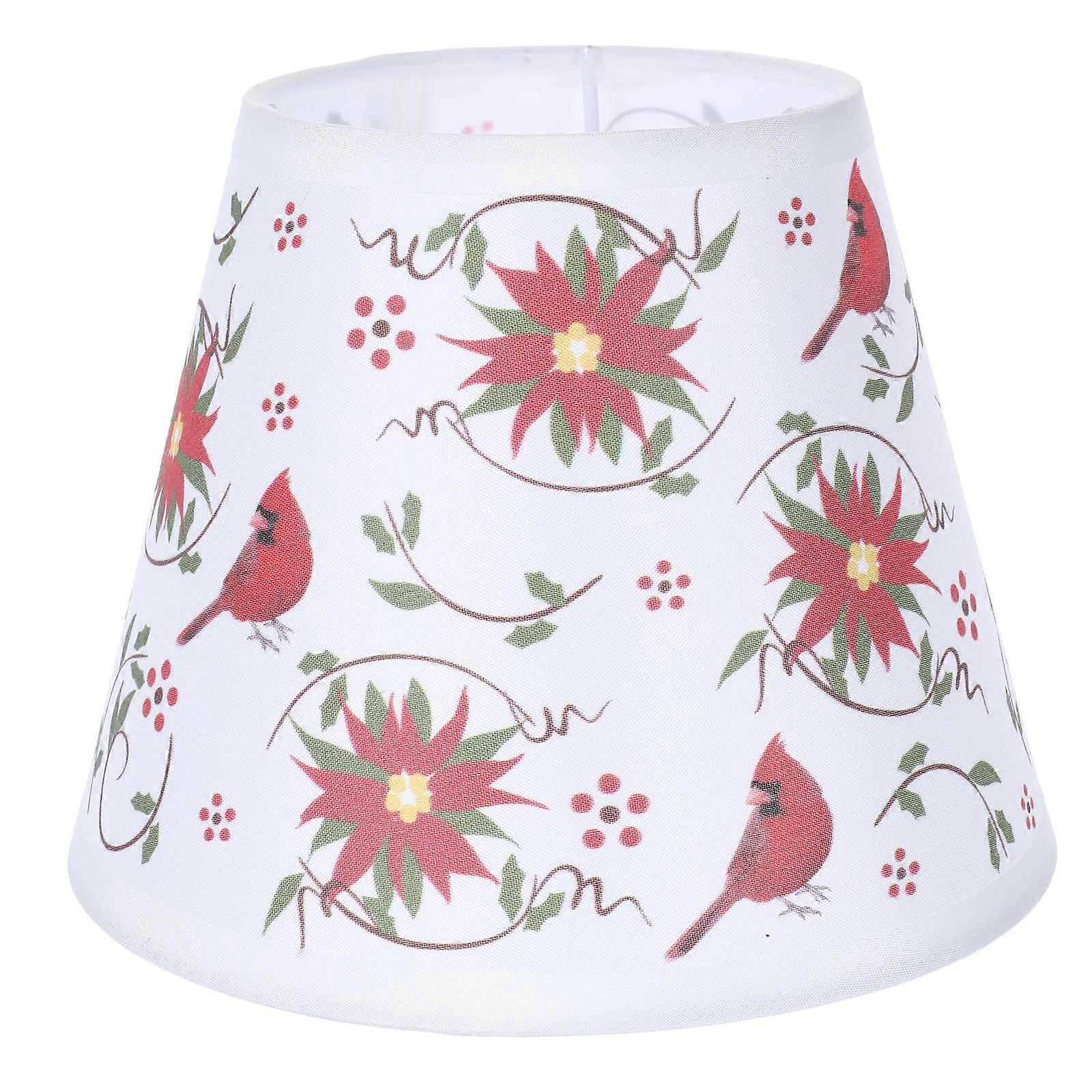 Bedside Lamp Shades Fabric Lamp Cover Small Lampshades for Desk Lamp Floral Bird Pattern Home Decoration 1Set