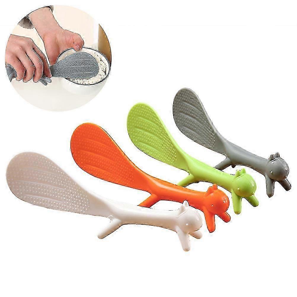 2Pcs Non-Stick Rice Spoon Household Kitchen Tools - Random Lovely Shape, Standing