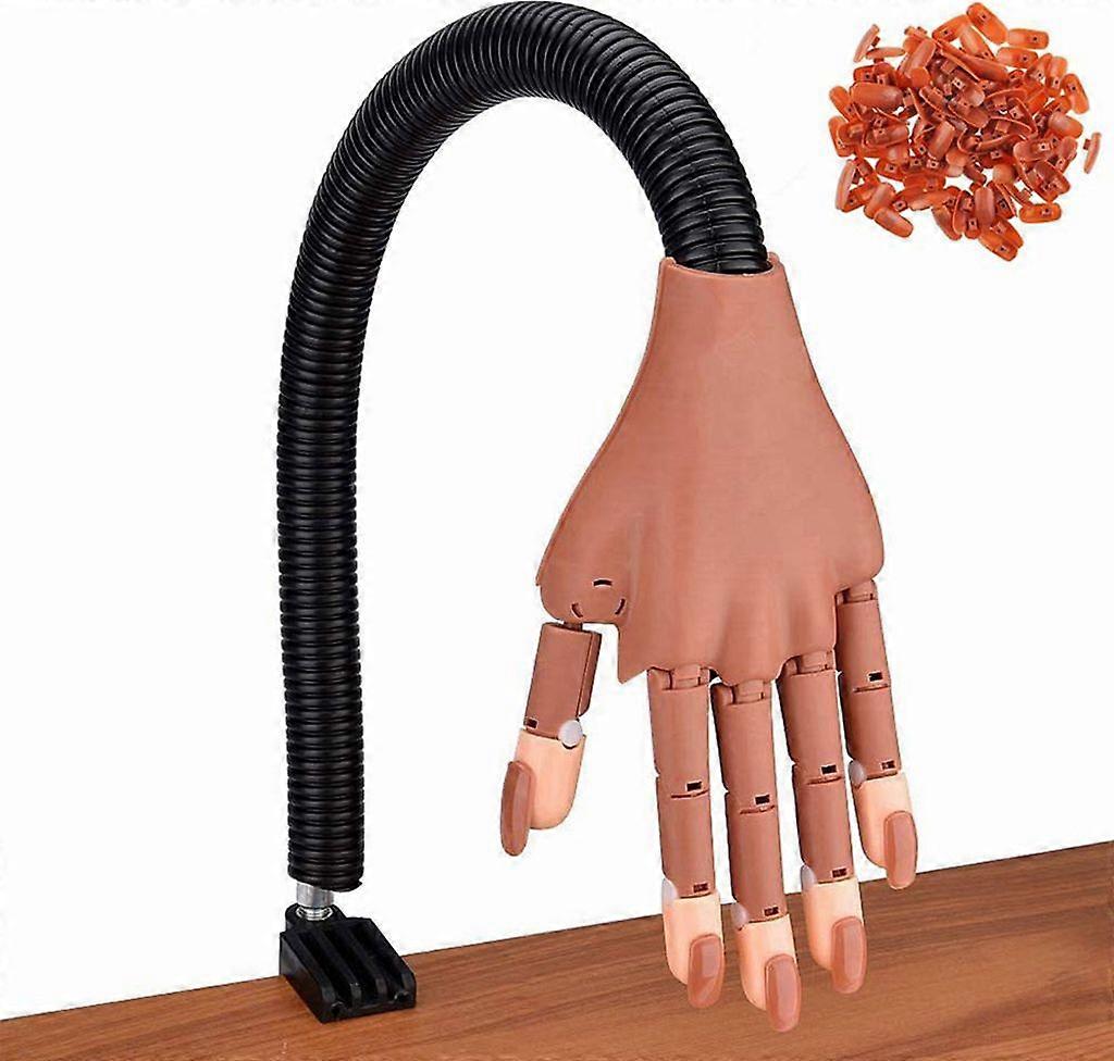 Flexible Practice Hand for Acrylic Nails, Manicure Training Tool for Nail Art Practice, Style 2