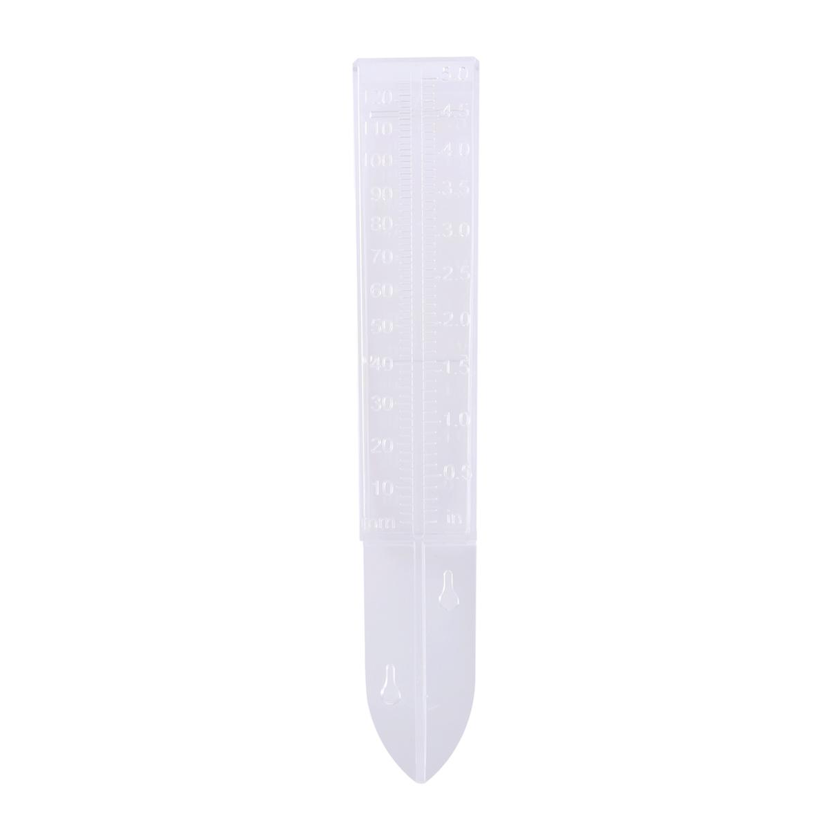 Rainfall Measuring Device Transparent Rain Gauge Wall Mount For Backyard Weather Watchers 24.50X4.20X2.50CM 1Pack
