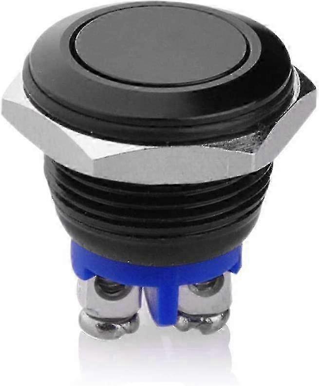16mm Momentary Push Button Switches Spst Car Industrial Switch- Black Shell 2025