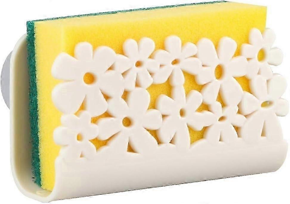 Never Rust Plastic Sponge Holder, Sink Caddy Sink Suction Cups Easy Access Holder Shower and Kitchen