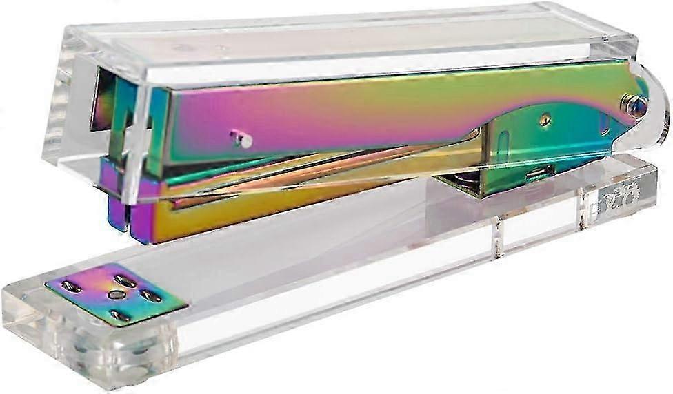 Acrylic Stapler, One Finger, No Effort, Spring Powered Stapler, 20 Sheets Capacity, Fits Standard
