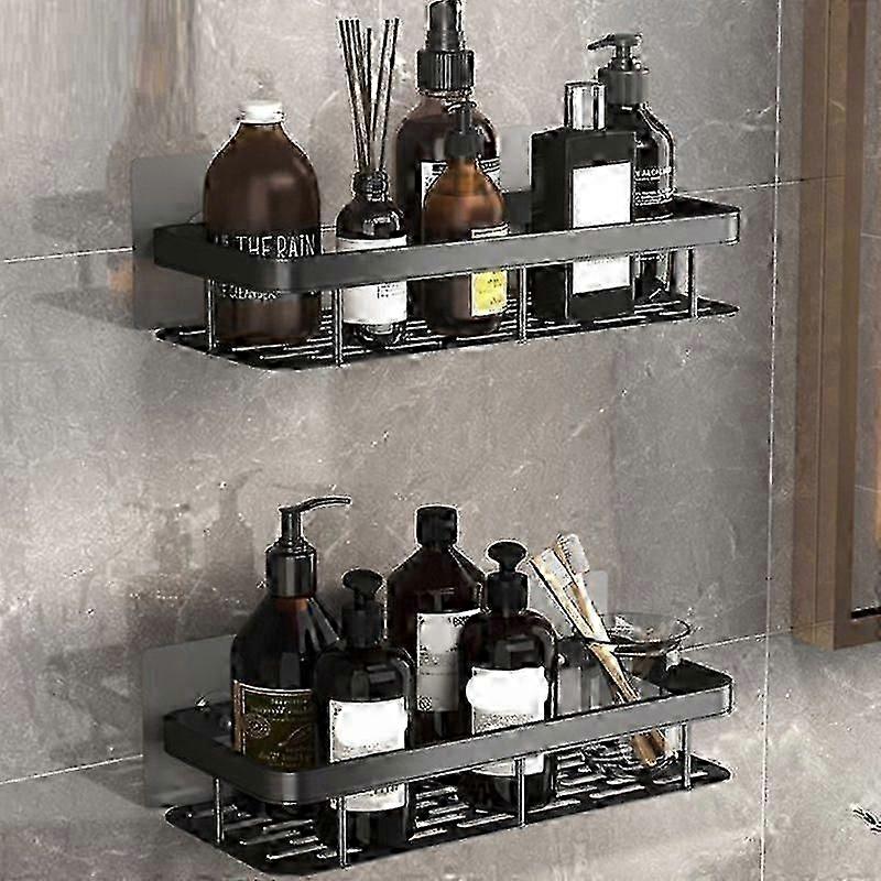 Bathroom Shelf Triangular Shelf Punch-Free Corner Shelf Suction Cup Tripod 2 Pcs