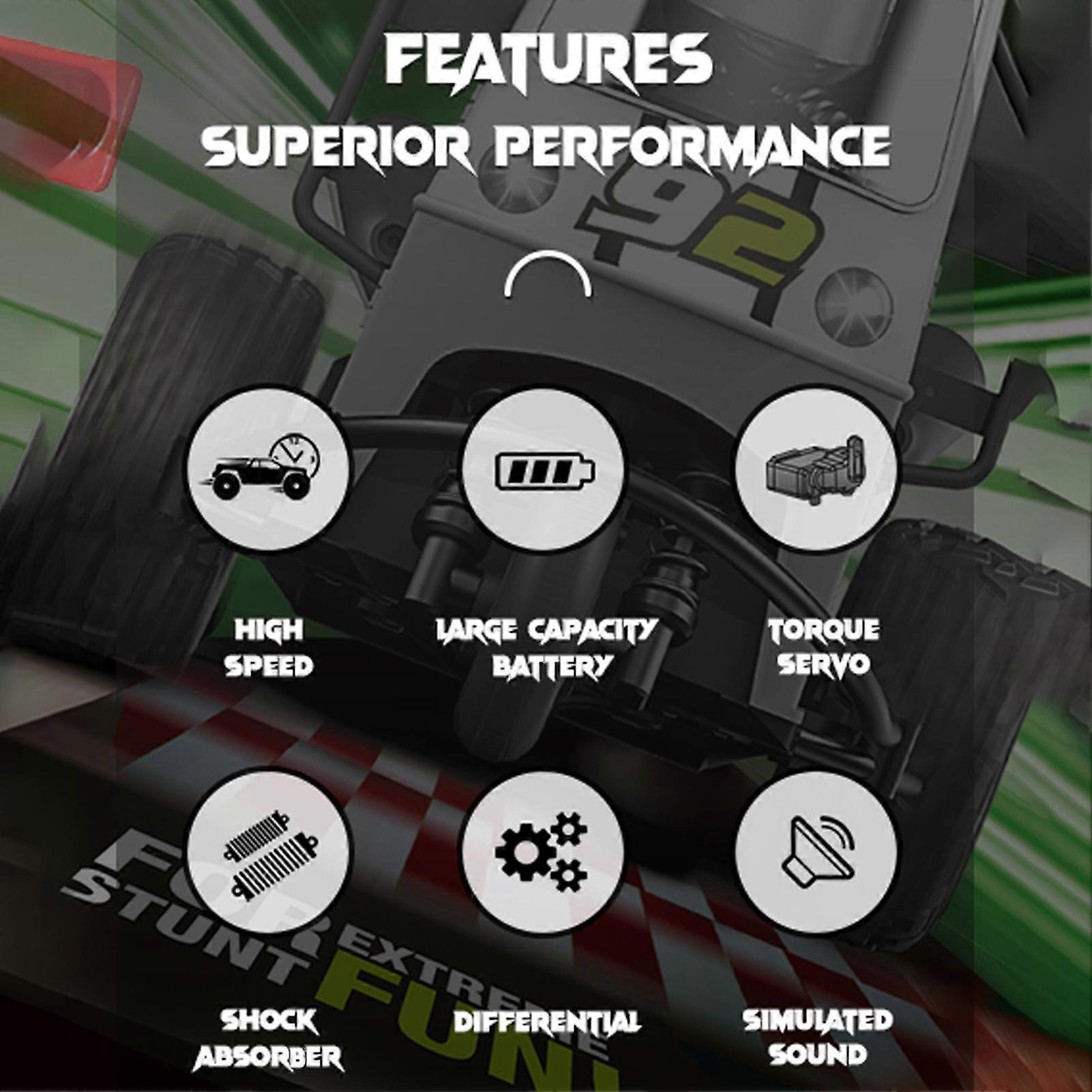 1/16 High Speed Remote Control Motorcycle with Light Spray Function