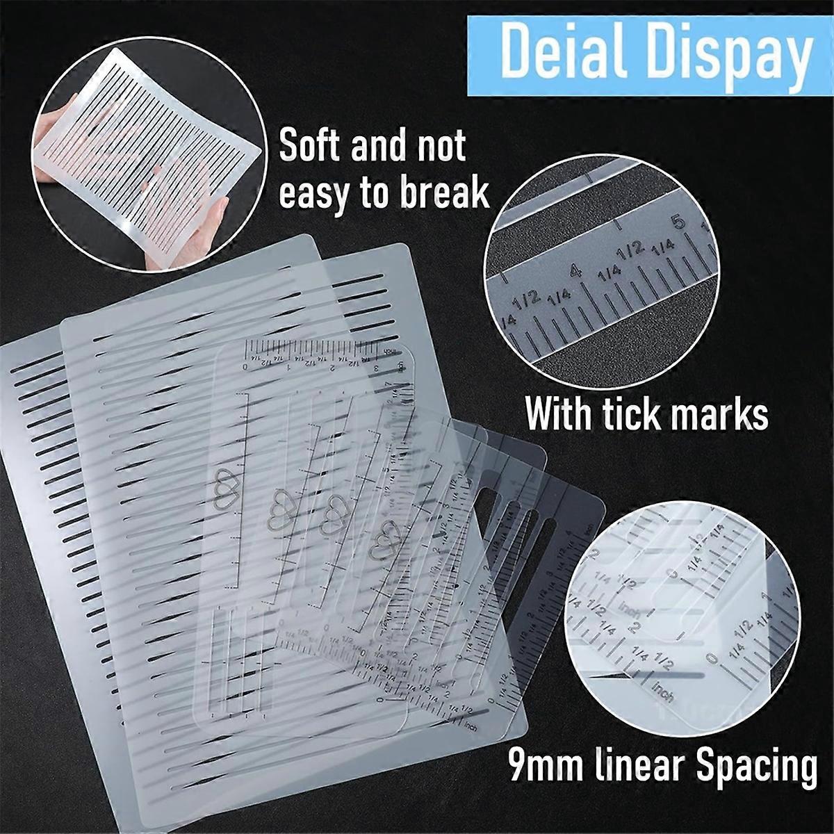 Straight Line Stencil Templates, Line Drawing Stencil Lettering Guide