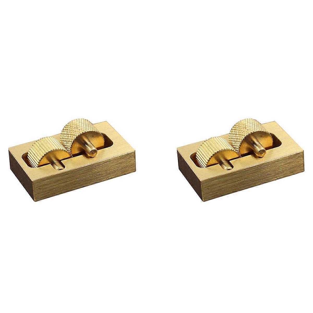 2X Pure Copper Leather Craft Carving Tool Pure Copper Mini Edge Oil Box DIY Hand-Sewn Leather Tool R