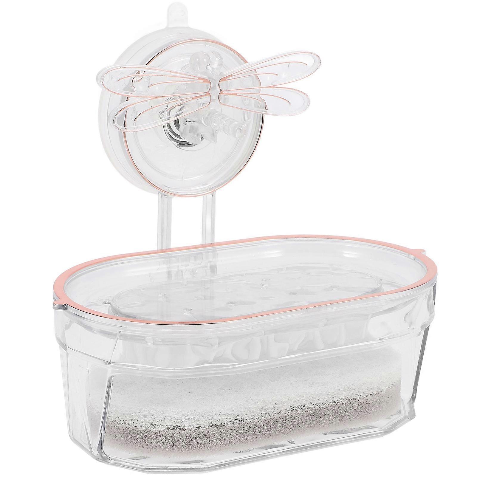 キッチンソープホルダーサクションカップソープハンガー排水長方形14.10X13.50X8.80CM 1個