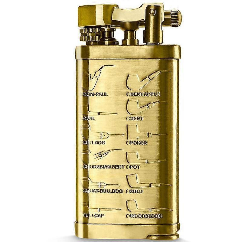 Pipe Lighter Windproof Straight Punch Vintage Lighter Gift Box Packaging