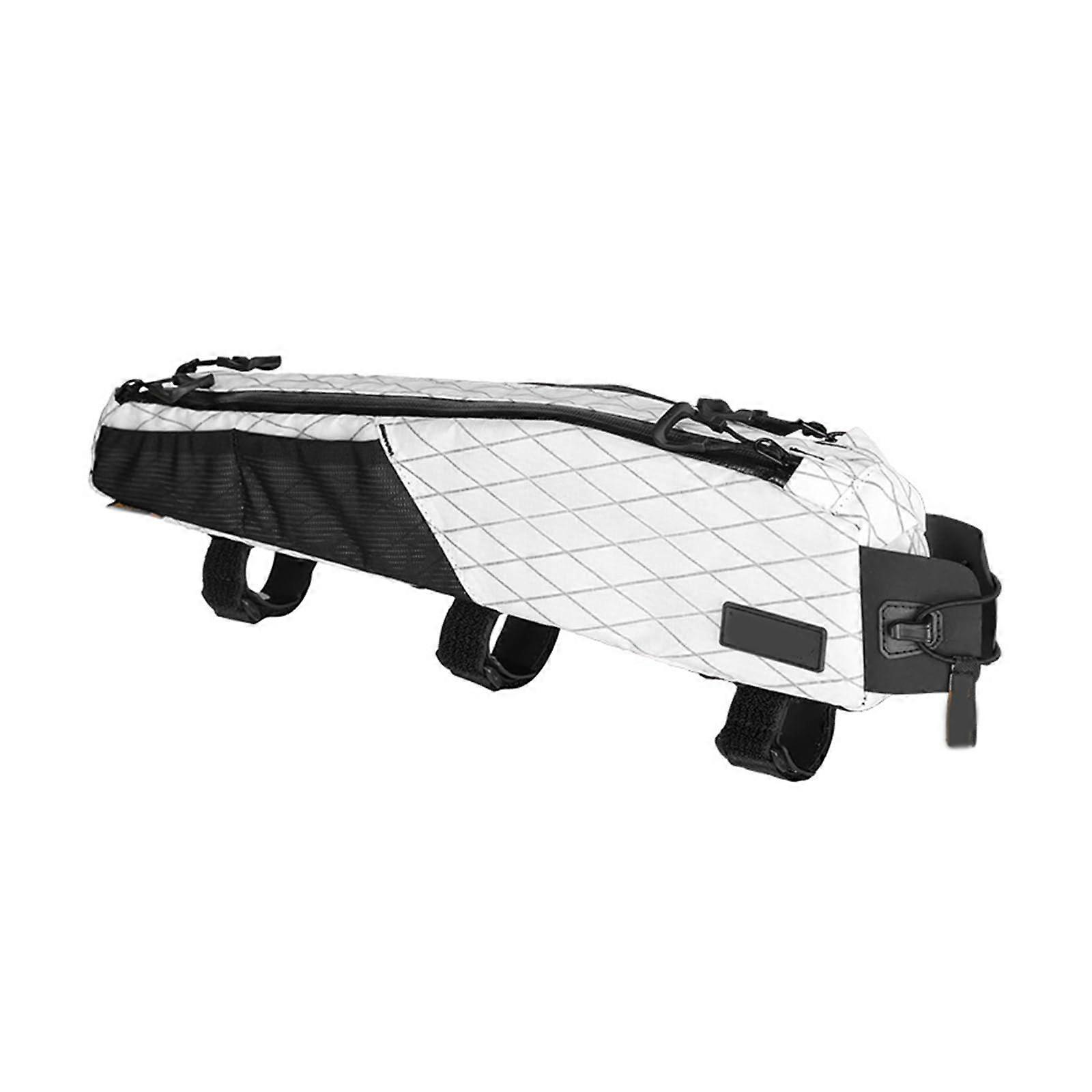 Large capacity, triangular bag, waterproof, triangular bags, bicycle saddles, front wheel bag, top tube bag white