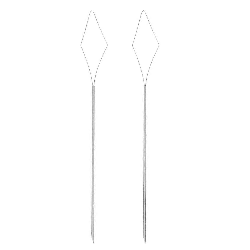 Dreadlock Making Braiding Tool Stainless Steel Crochet Hook Various Hairstyles 6.60X0.80X0.10cm 2Pcs