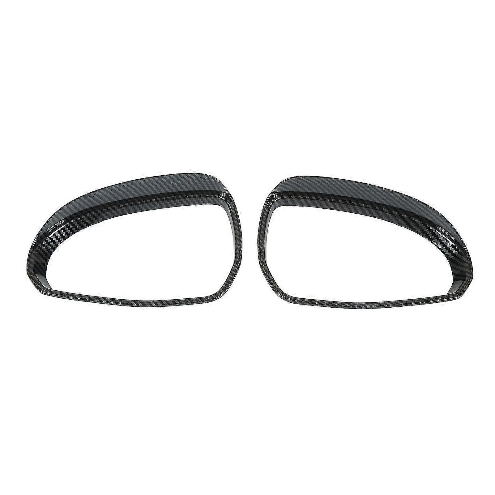 Rearview Mirror Rain Block Carbon Fiber Style Wing Mirror Eyebrow Cover Trim Side Shield Replacement for Suitable Brand C-Class W206