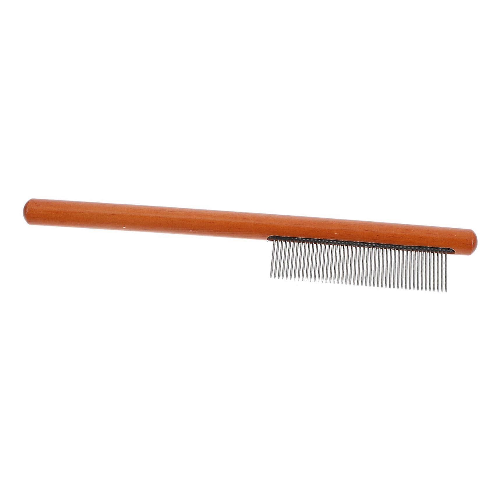 Pet Hair Removal Comb for Small Pets, Metal and Wood Comb for Puppies and Small Dogs, Dog and Kitten Grooming Tool