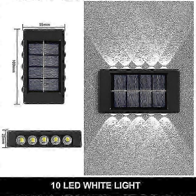 Solar-Powered Outdoor Wall Lamp with Waterproof Design and Up-Down Lighting