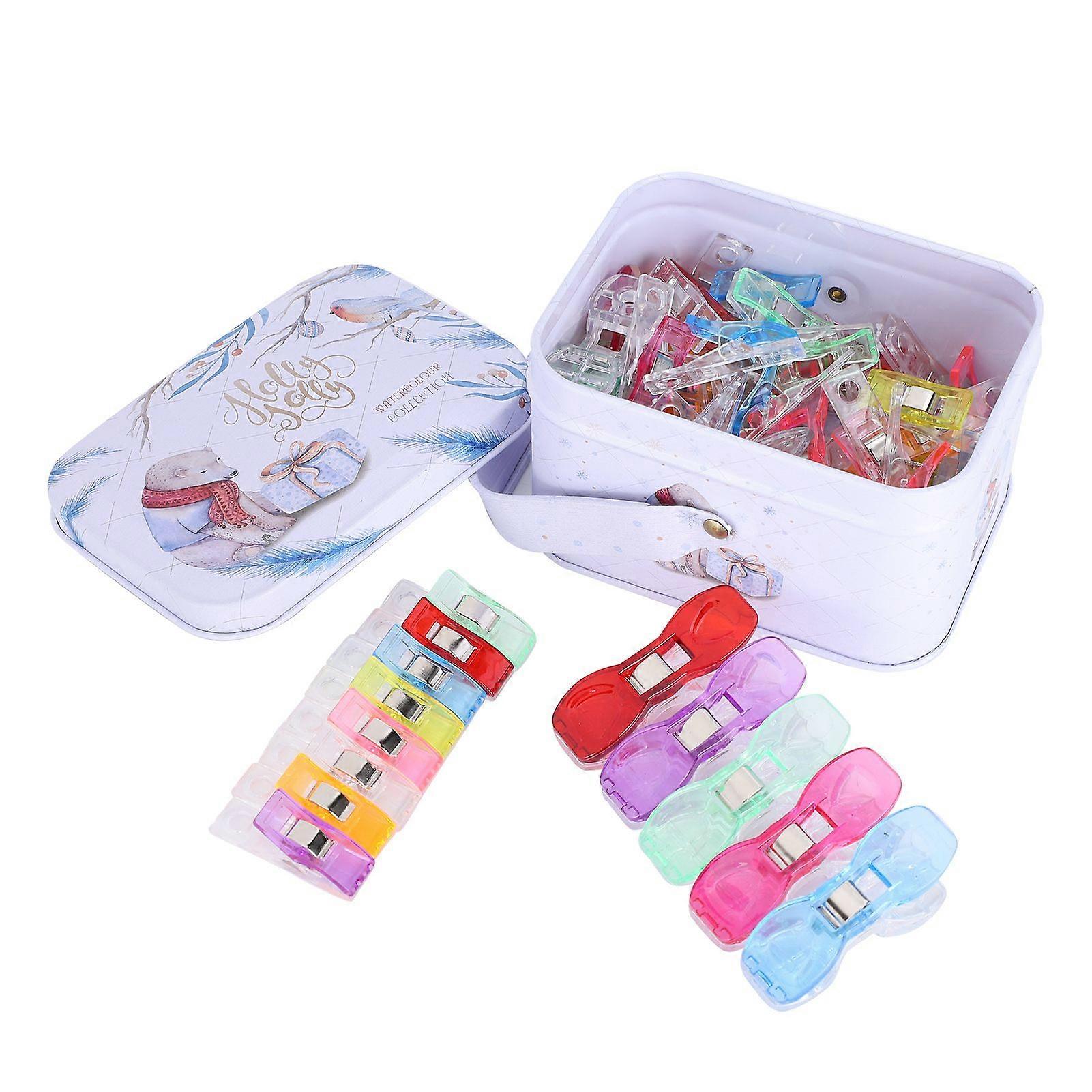 2025 Latest Model  60Pcs Sewing Clips Plastic Assorted Colors Hemming