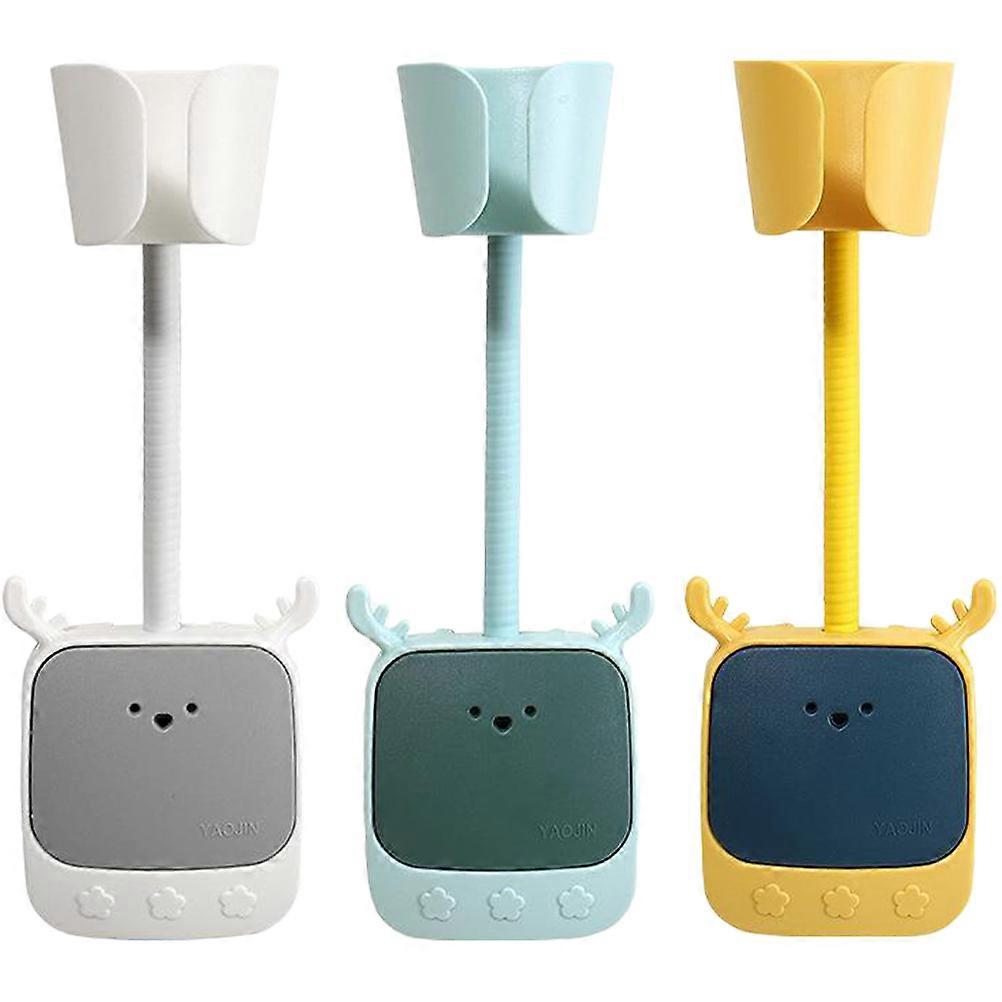 Bathroom Hair Dryer Storage Multifunctional Handsfree Holder Adjustable Square Shape 3Pack