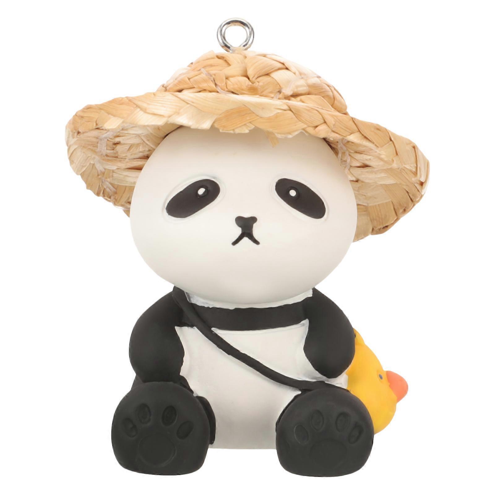 It sounds like you're describing a product listing for a **Delicate Resin Panda Pendant Keychain**. If you're looking to improve or optimize the