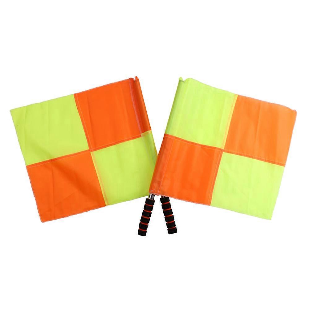 It seems you're referring to a product listing for **referee flags** commonly used in outdoor sports such as soccer or football. Here's a breakdown