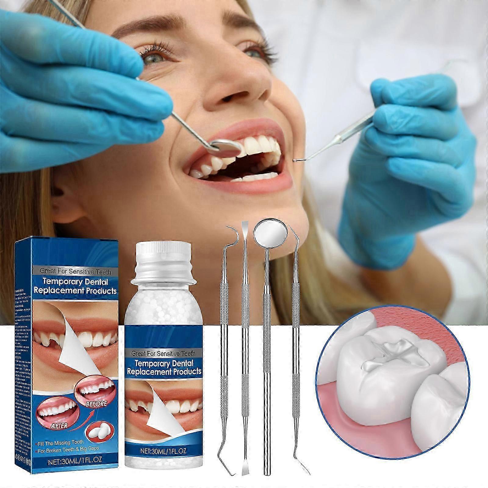 Tooth Repair Kit, DIY Temporary Tooth Replacement Kit&Denture Repair Kit Fixing The Missing and Broken Teeth
