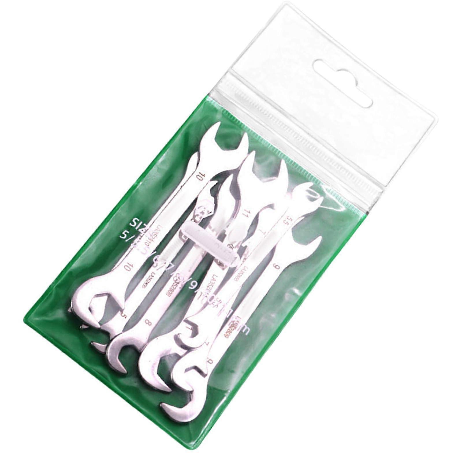 Wrench Set, 8/10-Piece, Compact Slim Double-Open-End Wrenches, Portable Emergency Home Repair Tool
