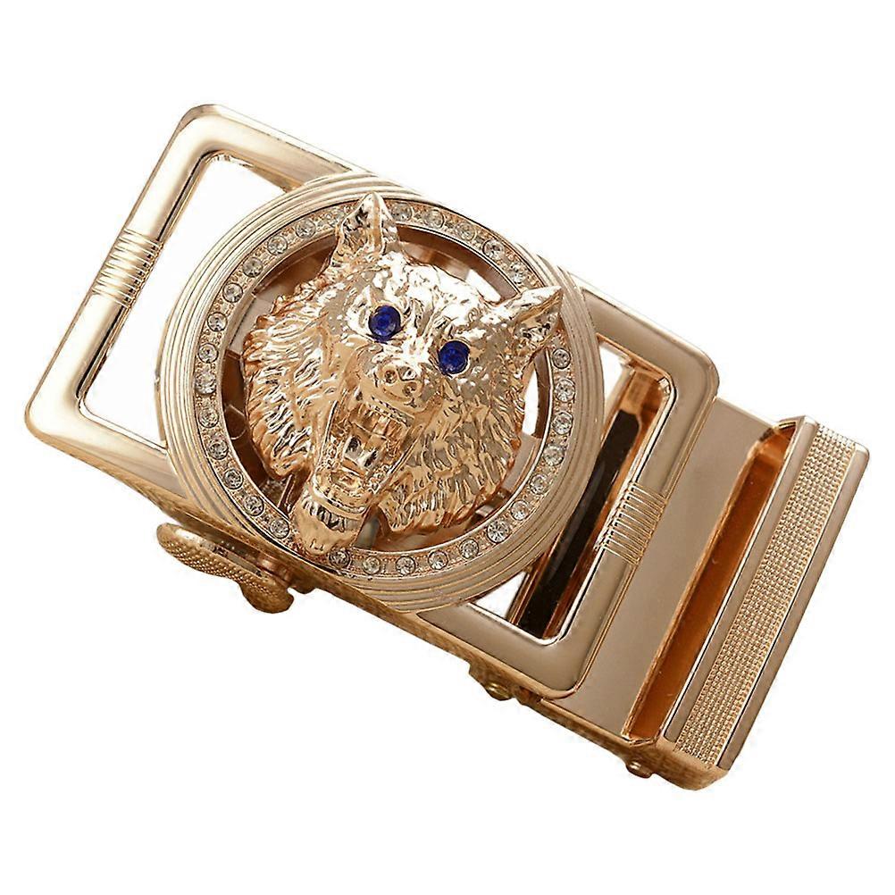 Here's a polished and professional product description for the **Men's Wolf Head Belt Buckle with Rhinestones Retro Western Style**:
### **Men's