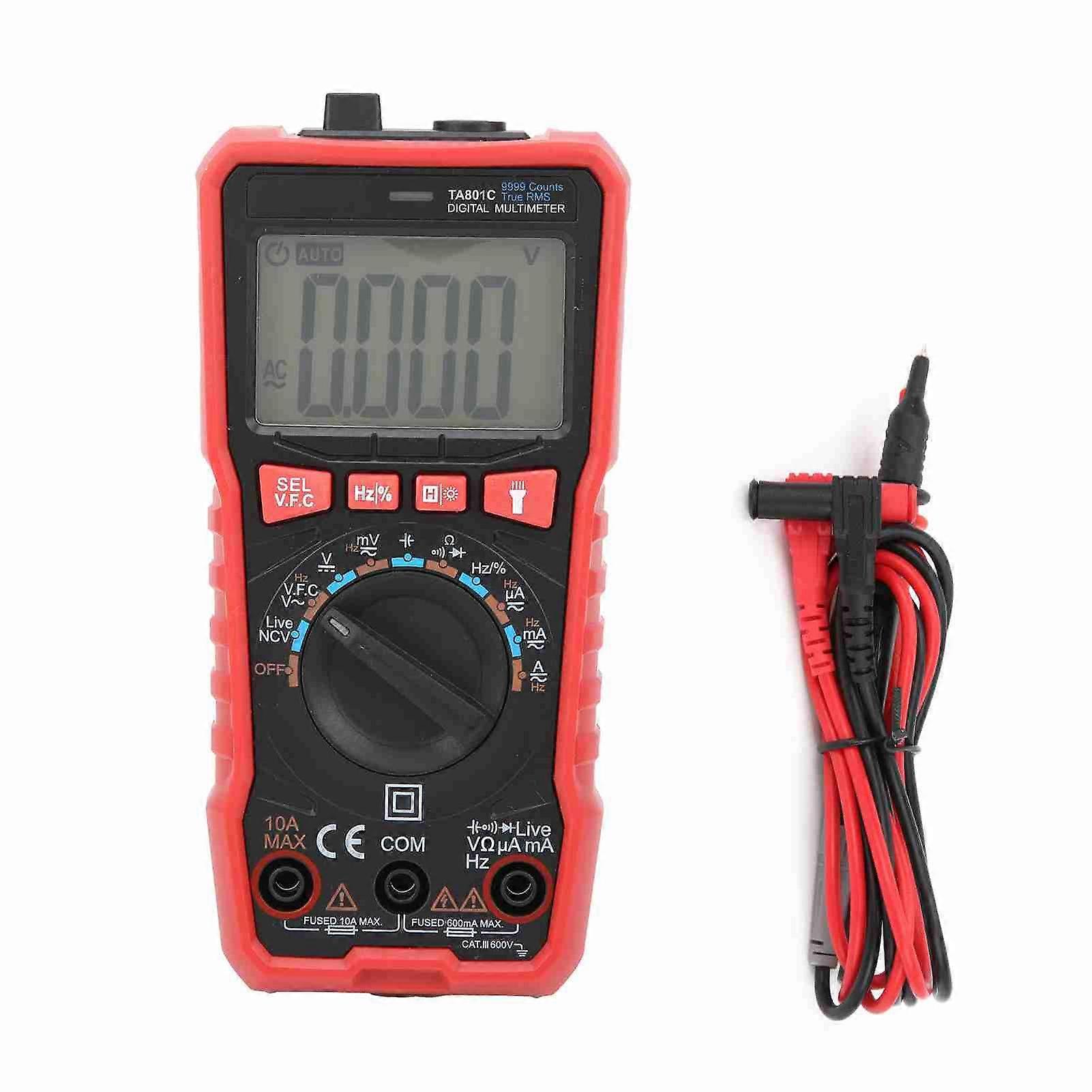 TA801C Digital Multimeter Automatic Pocket MultiFunction Household AntiFall HighAccuracy Flashlight Ammeter