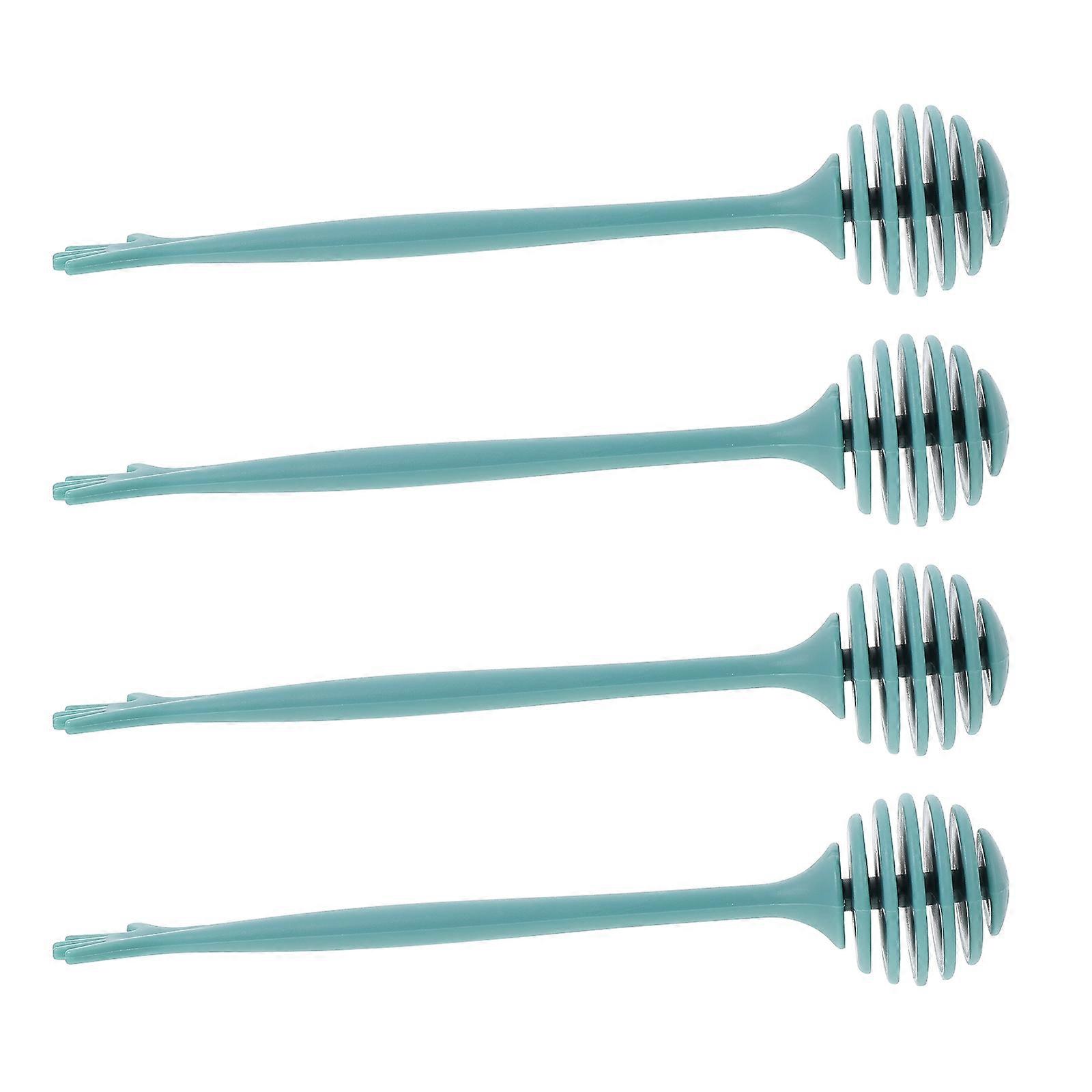Multi Functional Honey Stirrer Spiral End Honey Rods Restaurant Use PP Material 4Pcs