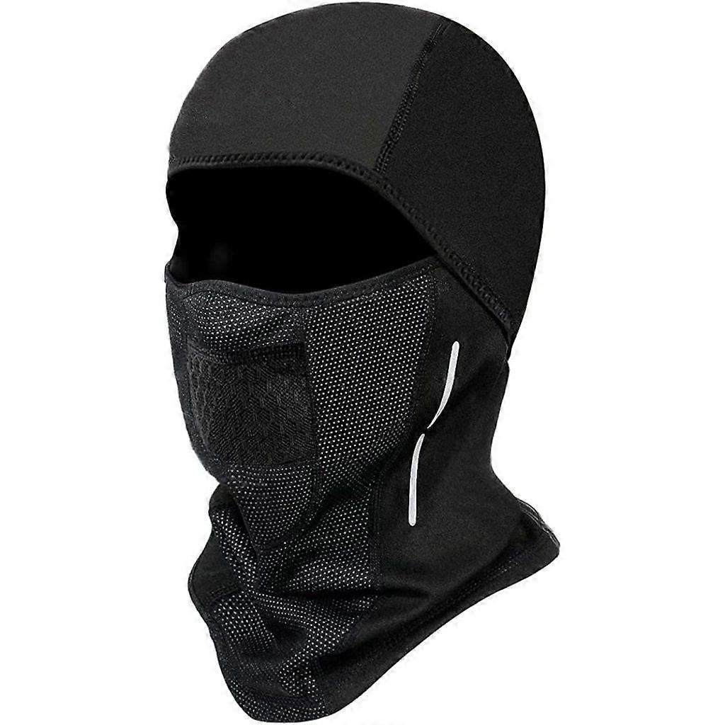 Black Universal Size Motorcycle Full Face Mask, Fleece, Waterproof, for Winter Sports
