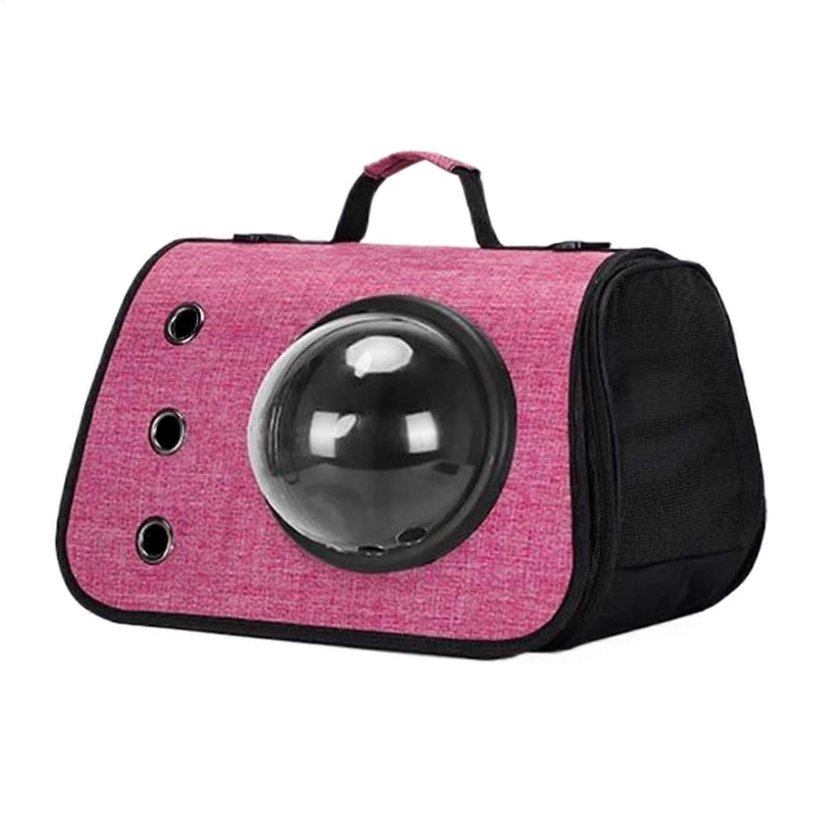 Cat Carrier Bag Portable Foldable Carrier With Window For Small To Medium Cats And Dogs 15.75 X 10.63 X 9.84 In Hot Pink