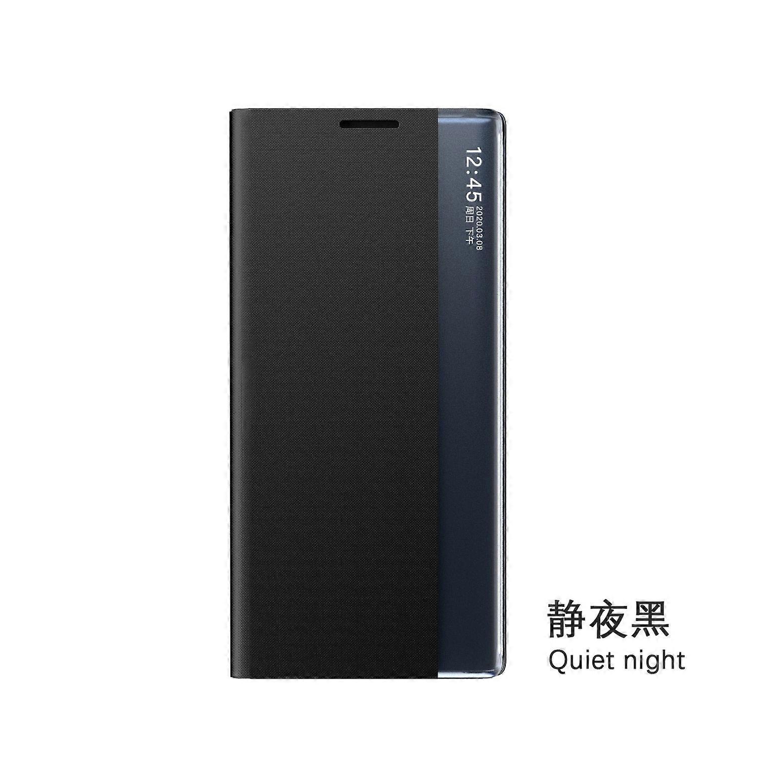 Case for Samsung S24PLUS/S25PLUS black window leather smart magnetic mirror