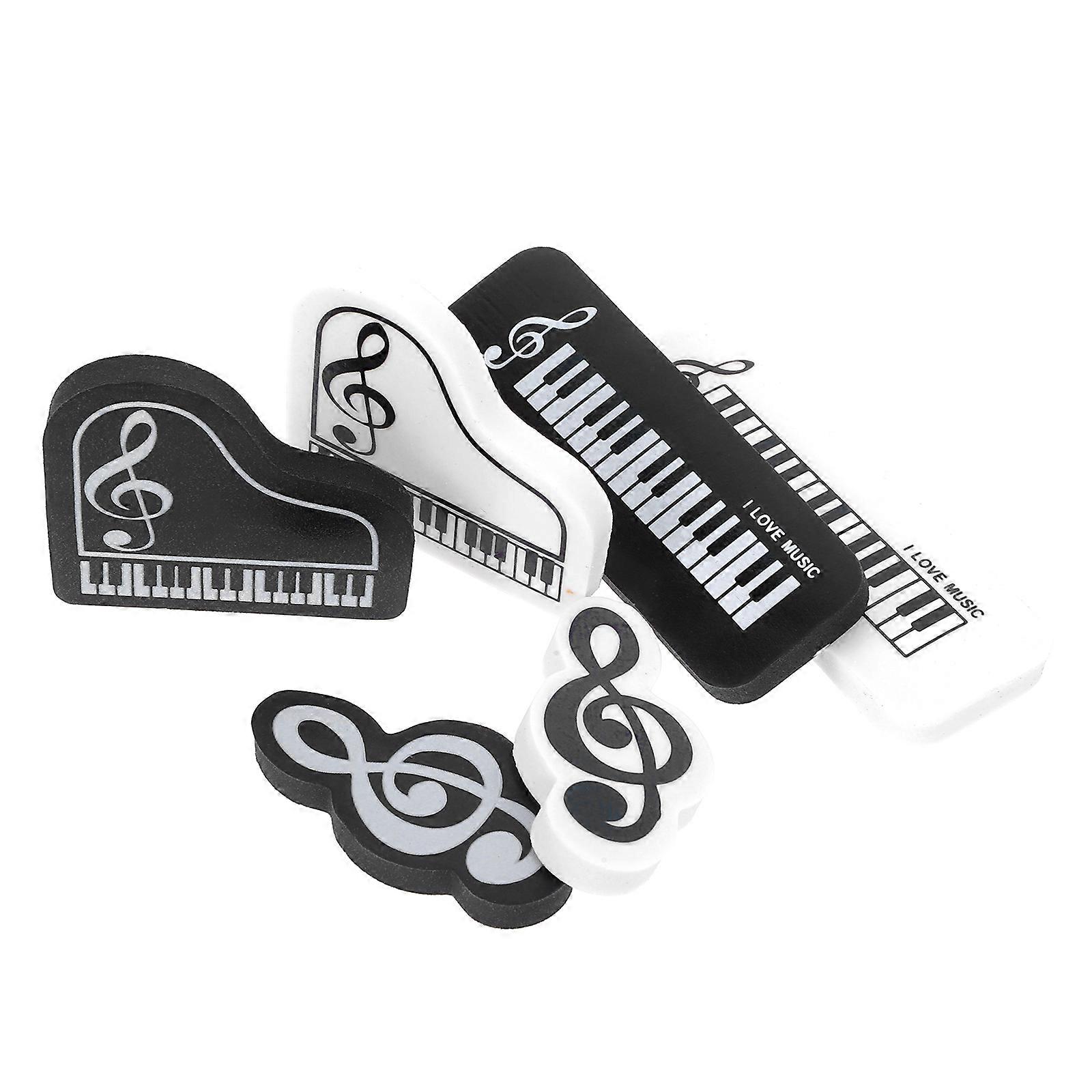 Diy Mini Erasers Assorted Color Efficient Erasing Design Student Prize 6Pcs For Back To School Drawing Activities