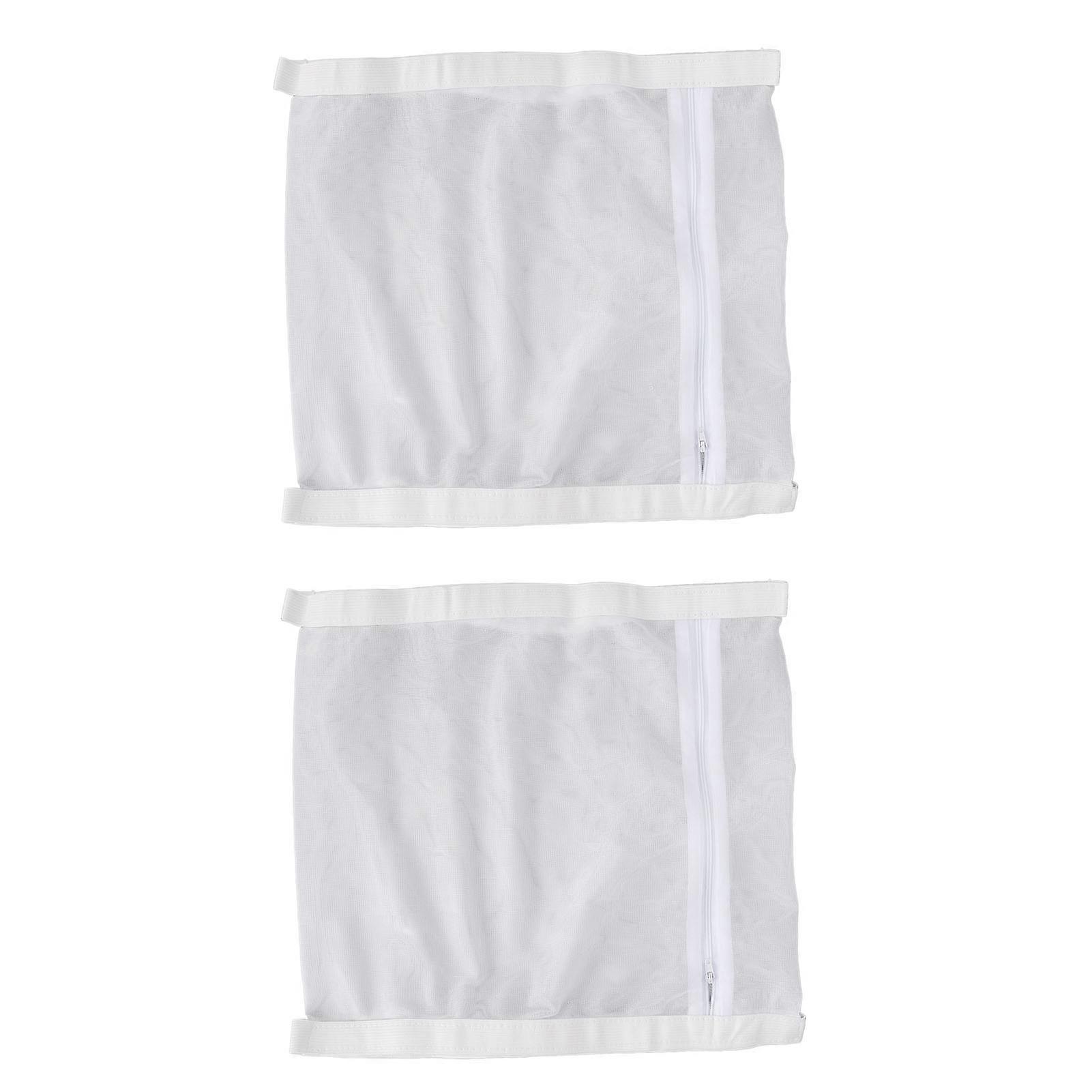 2pcs Shoe Dryer Bag Reusable Sneaker Mesh Washing Bag Shoes Laundry Dry Bag with Elastic Strap Zipper for Home Dormitory Hotel