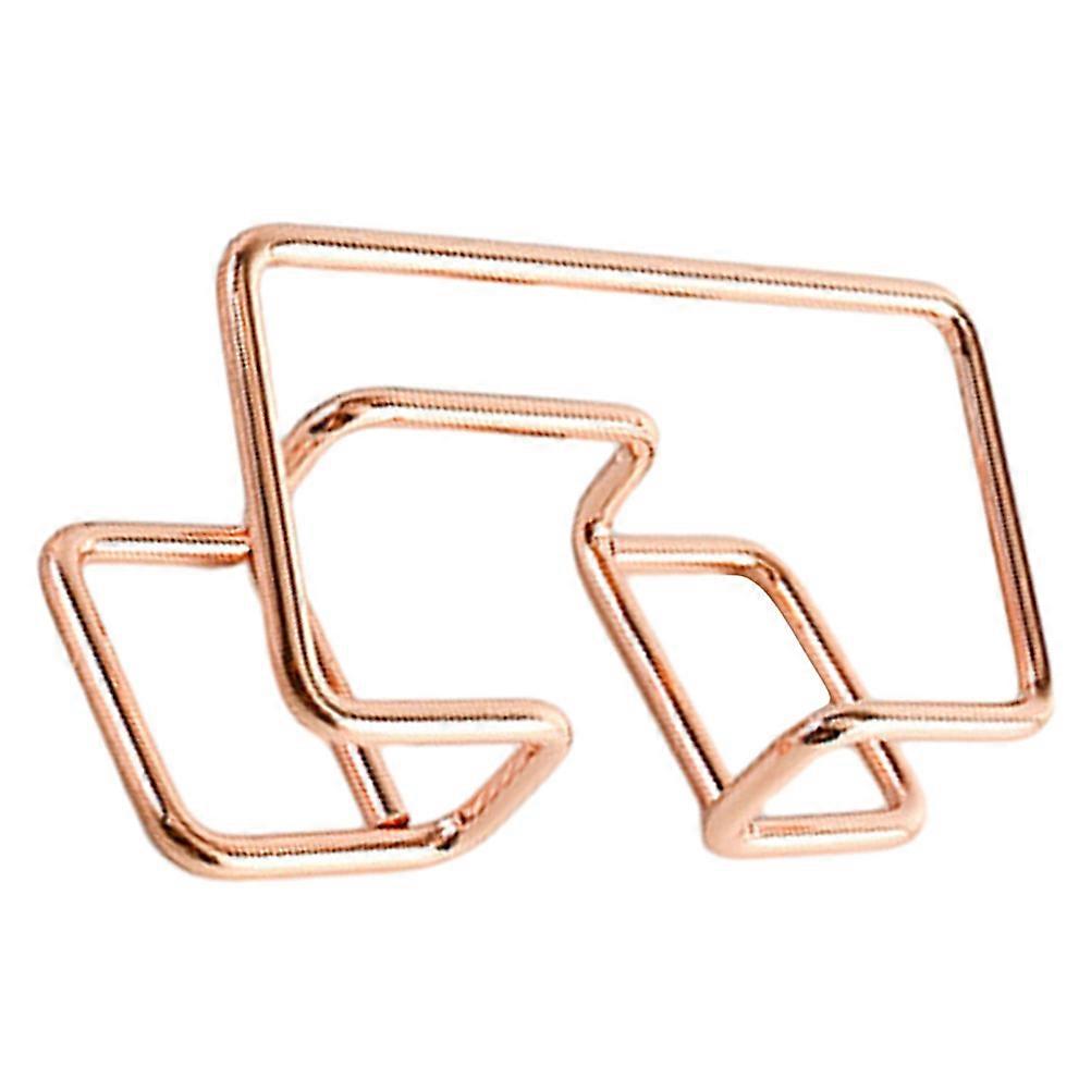 Metal Desk Card Holder Hollow Design Wire Style Save Space 1Set