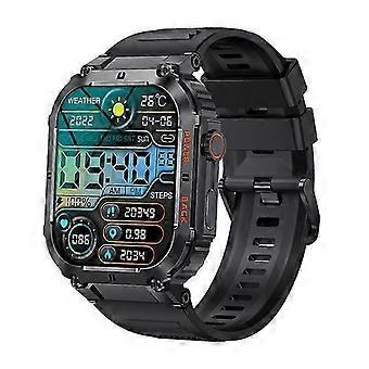2025 Smart horloge, 100M waterdicht militair horloge, 70 dagen lange standby-tijd, zwart