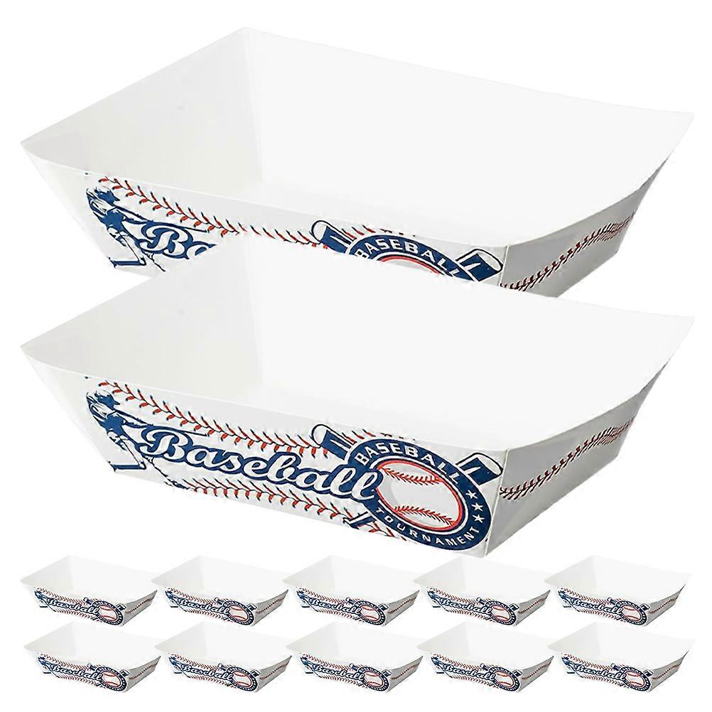 Baseball Snack Trays Convenient Food Trays Assorted Color One-Time Use Party Use 17.80X12.50X5.00CM 25Set