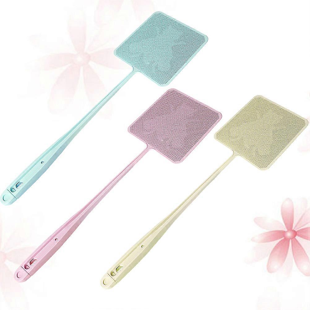 Durable Plastic Fly Swatters for Home Use Soft Handle Design 50X12.7X2.5CM 3Pcs
