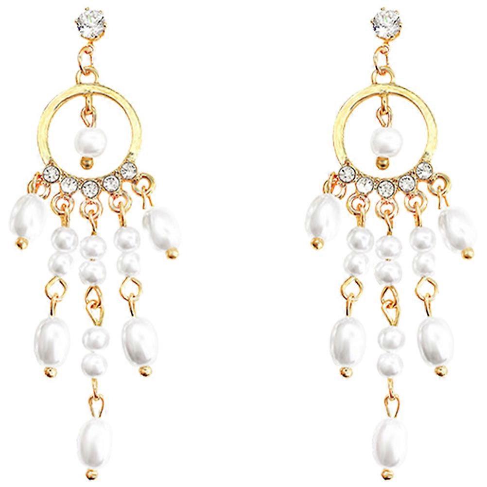 Boucles d’oreilles en perles Boucles d’oreilles perles simulées Classique Design à la mode 6 4x1 8cm 1 paire