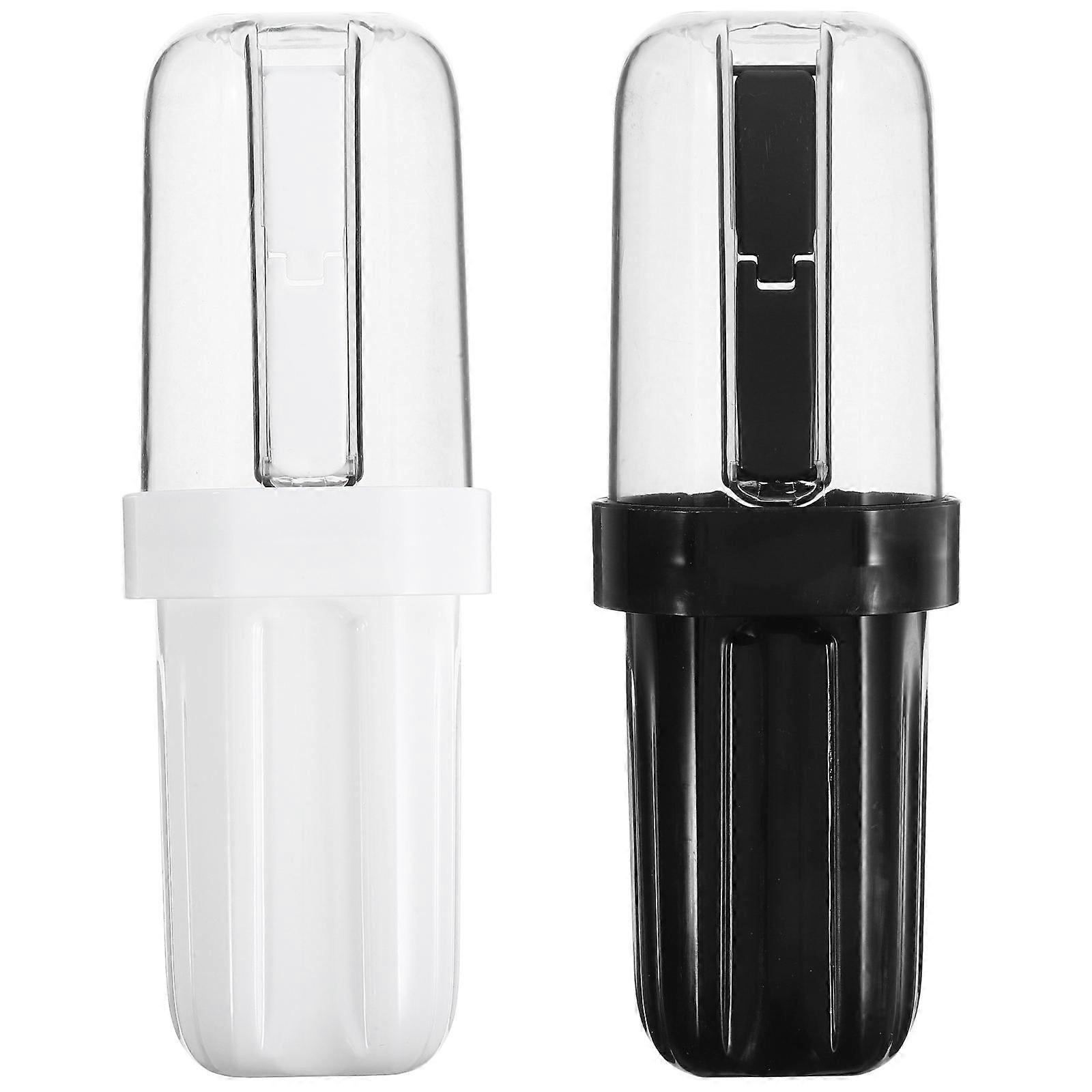 Portable Toothbrush Case 2PCS Durable Travel Friendly Toothbrush Holder with Toothpaste Storage for Home, Hotel, Camping, School Use