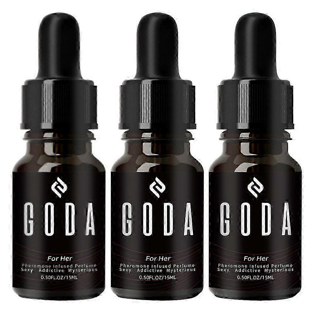 3X GODA For Her Pheromone Perfume for Women -15ml/0.50 fl. oz - Long-Lasting Women Fragrances with Jasmine and Rose - Floral Perfume Oil with Sweet