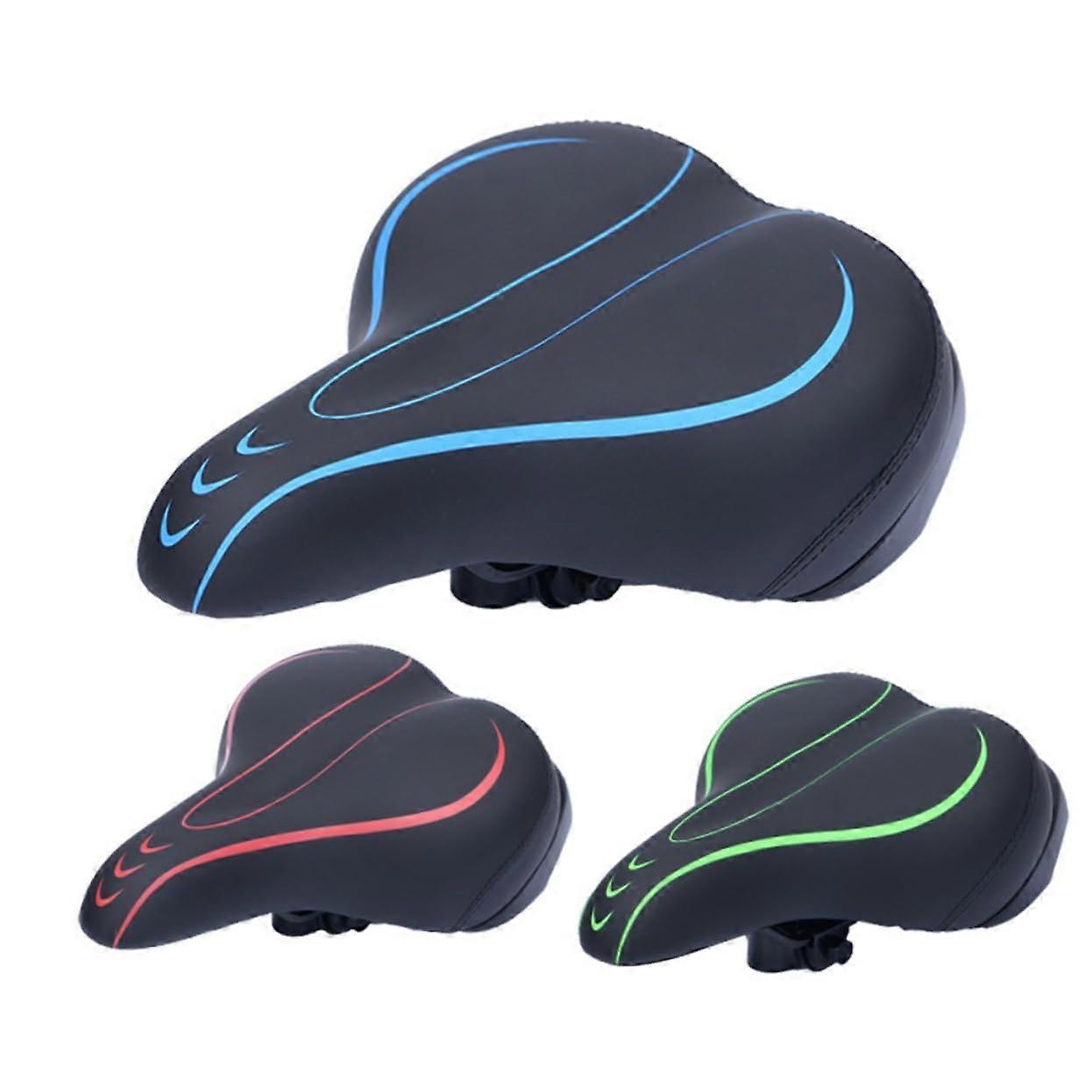 Inflatable Bicycle Saddle with Thick Padding for Mountain and Road Bikes, Comfortable Foam Cushion, Universal Fit