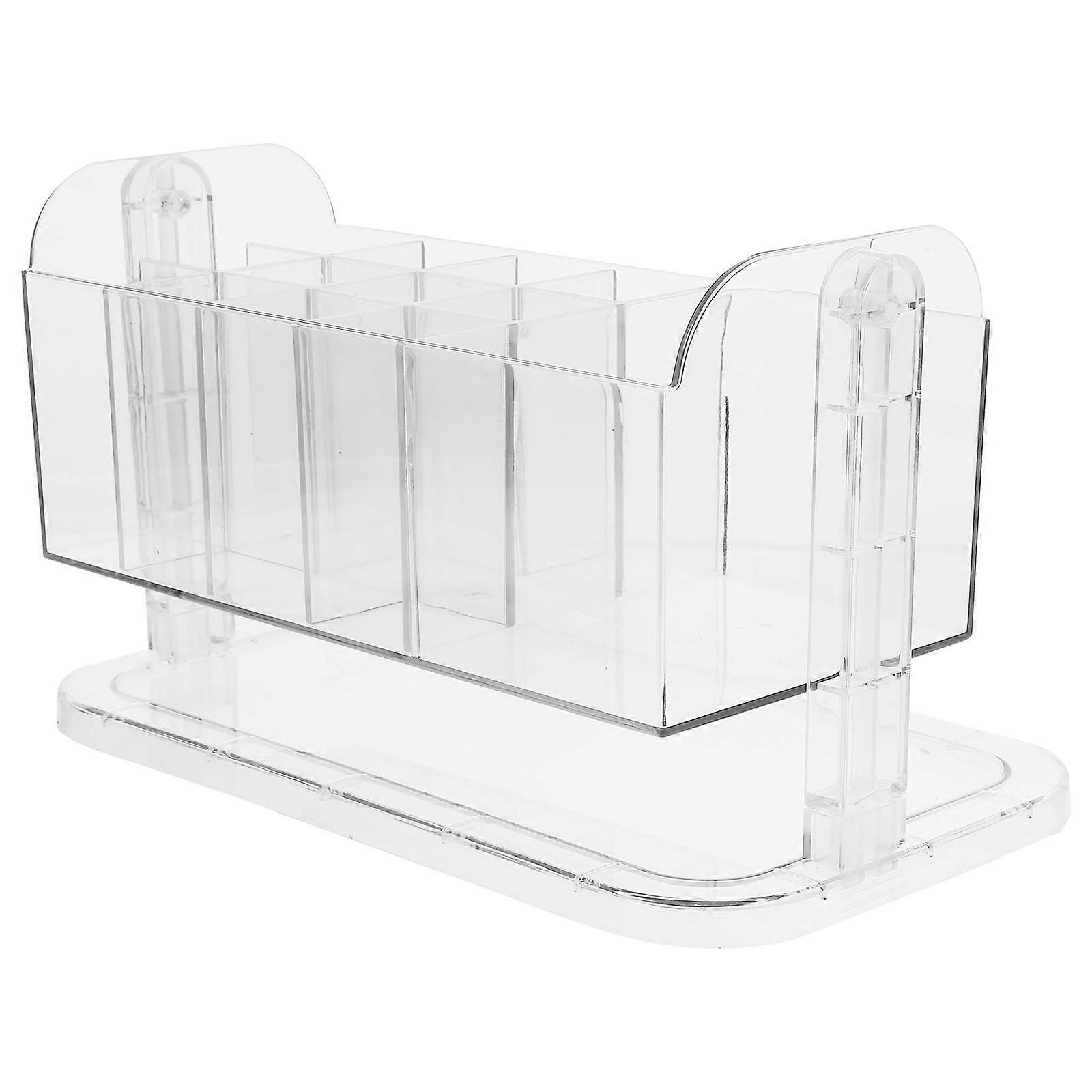 Makeup Brush Storage Rack Vanity Brush Holder Transparent 22.5x13.2cm 1Set