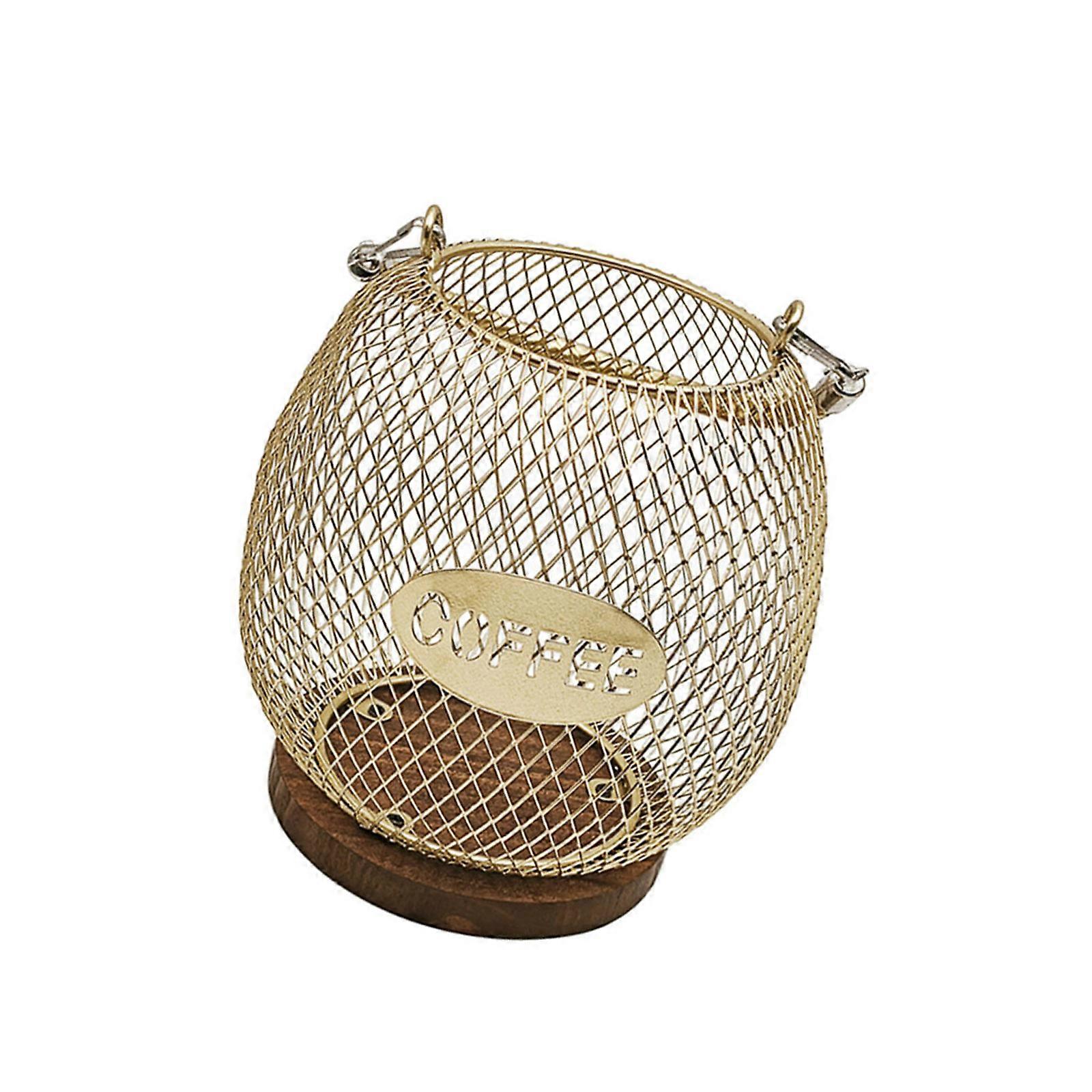 Multipurpose Coffee Storage Container In Elegant Designs Opening Suitable Accessory for Kitchens Cafes and Offices gold