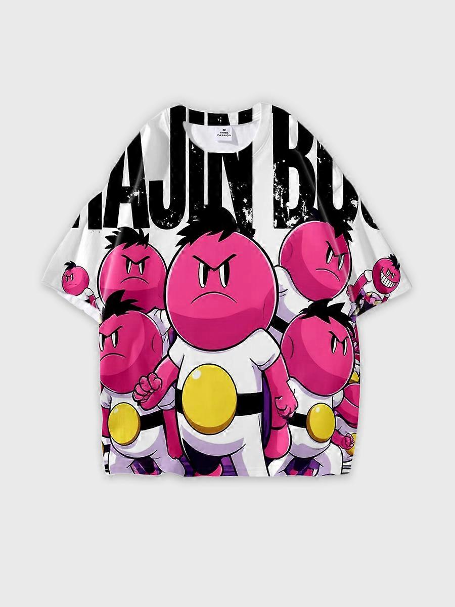 T-shirt round neck Pattern loose short sleeve N384