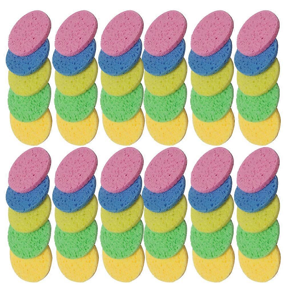 Portable Face Scrubber Face Sponges Green Remove Excess Oil Cellulose Sponge 50Set